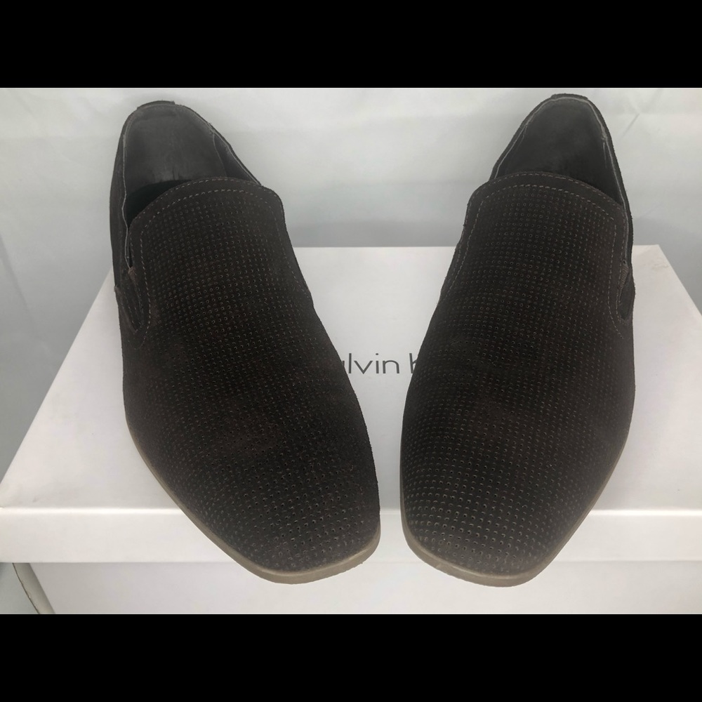 Calvin Klein Channing Perf Dark Brown Suede shoes